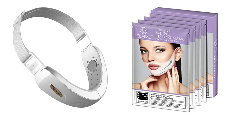 V-Shaped Face Lifting Device – Vibrating EMS Skin Firming & Anti-Aging Tool