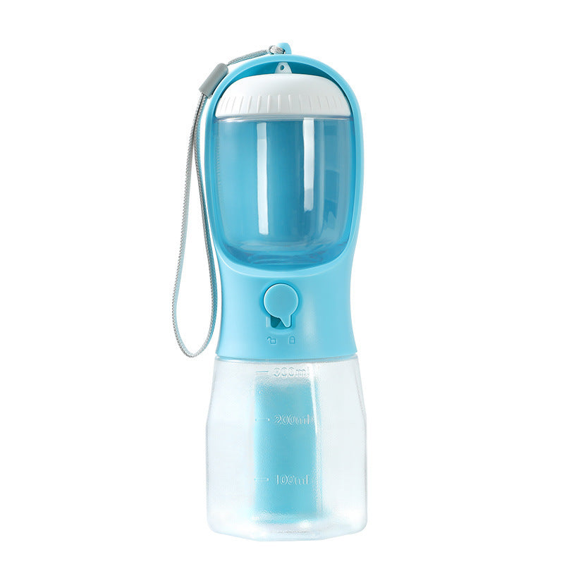 3-in-1 Dog Water Bottle with Food Box & Waste Bag Dispenser – Portable Travel Cup for Pets